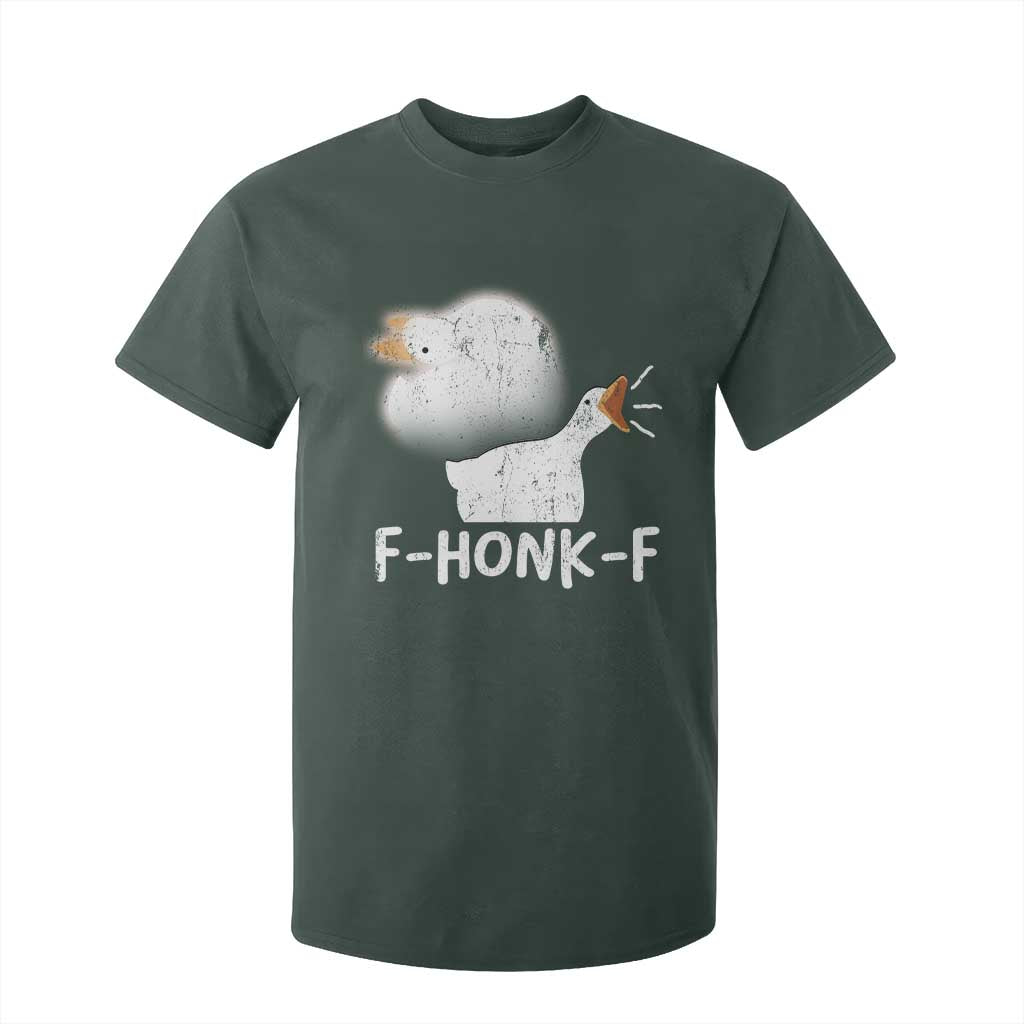 Silly Goose Meme T Shirt For Kid Retro F-Honk-F Funny Farm Animal TS10 Dark Forest Green Print Your Wear