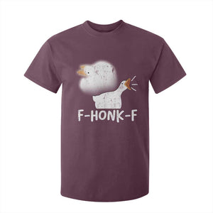 Silly Goose Meme T Shirt For Kid Retro F-Honk-F Funny Farm Animal TS10 Maroon Print Your Wear