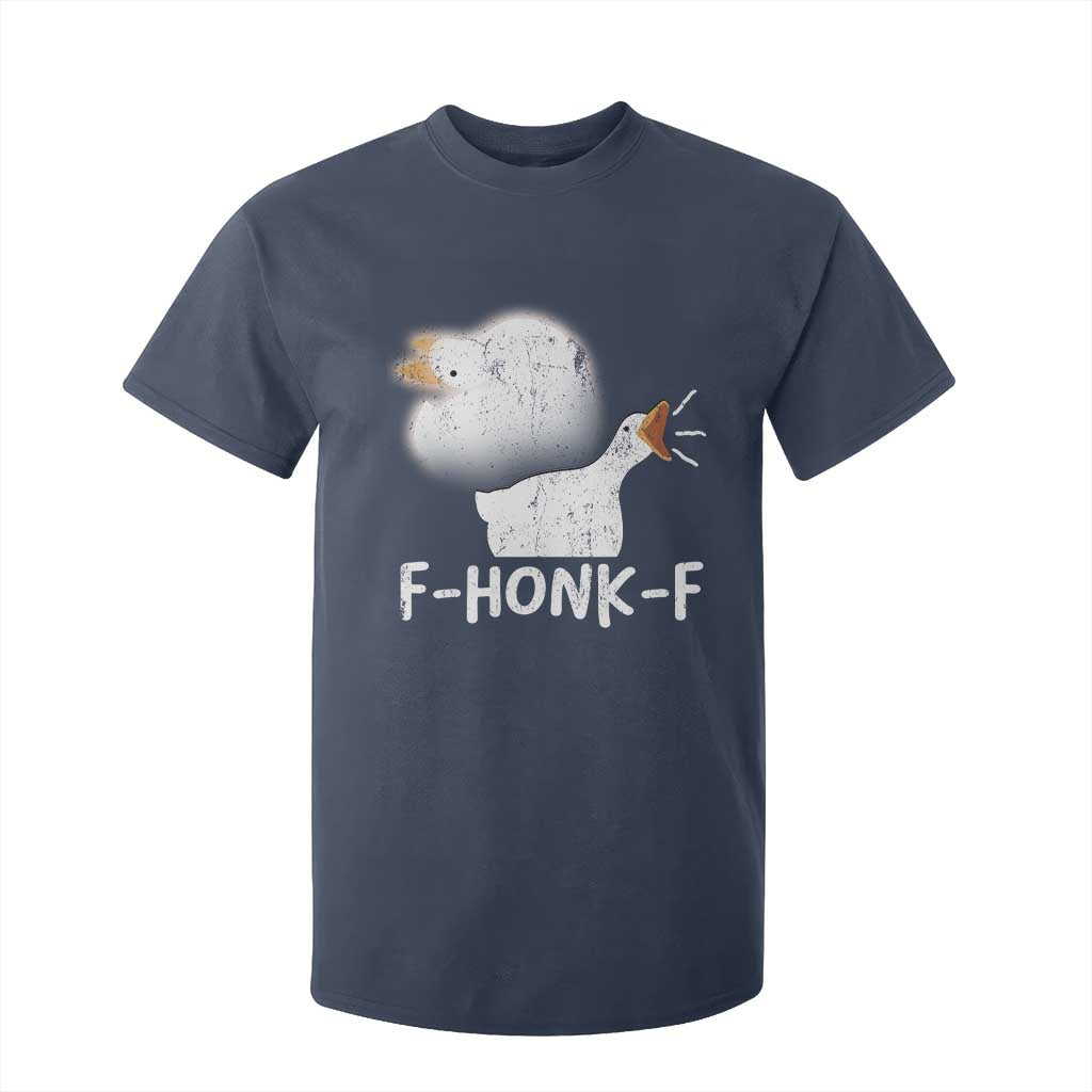 Silly Goose Meme T Shirt For Kid Retro F-Honk-F Funny Farm Animal TS10 Navy Print Your Wear