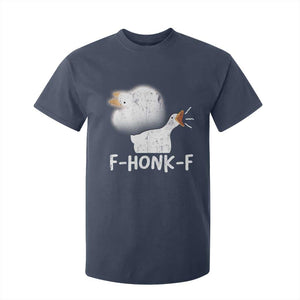 Silly Goose Meme T Shirt For Kid Retro F-Honk-F Funny Farm Animal TS10 Navy Print Your Wear