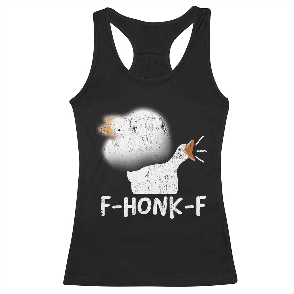 Silly Goose Meme Racerback Tank Top Retro F-Honk-F Funny Farm Animal TS10 Black Print Your Wear