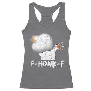 Silly Goose Meme Racerback Tank Top Retro F-Honk-F Funny Farm Animal TS10 Charcoal Print Your Wear