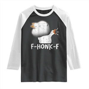 Silly Goose Meme Raglan Shirt Retro F-Honk-F Funny Farm Animal TS10 Black White Print Your Wear