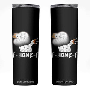 Silly Goose Meme Skinny Tumbler Retro F-Honk-F Funny Farm Animal TS10 Black Print Your Wear