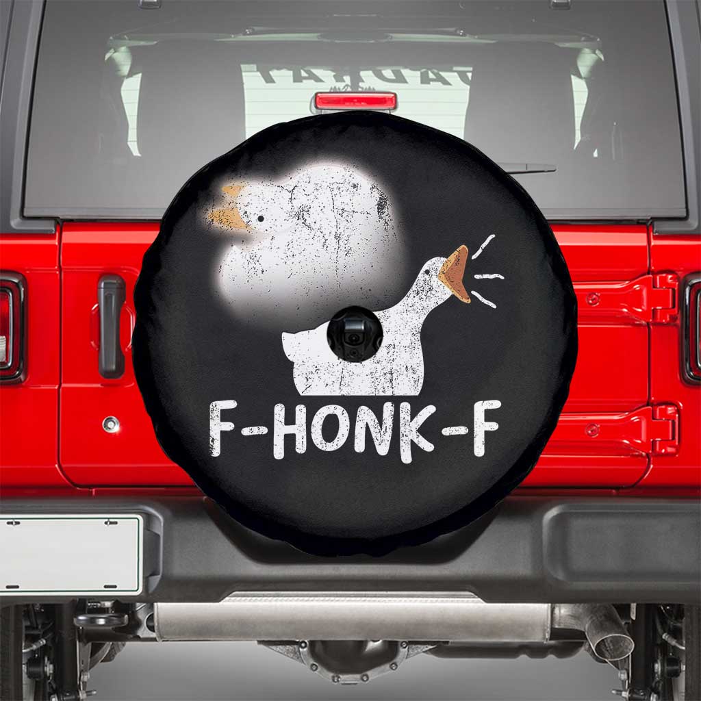 Silly Goose Meme Spare Tire Cover Retro F-Honk-F Funny Farm Animal TS10 Black Print Your Wear