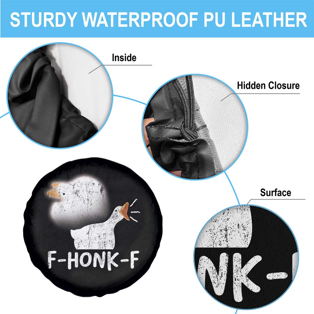 Silly Goose Meme Spare Tire Cover Retro F-Honk-F Funny Farm Animal TS10 Print Your Wear