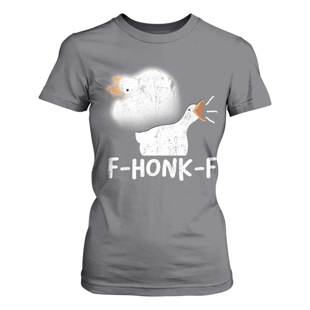 Silly Goose Meme T Shirt For Women Retro F-Honk-F Funny Farm Animal TS10 Charcoal Print Your Wear