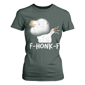Silly Goose Meme T Shirt For Women Retro F-Honk-F Funny Farm Animal TS10 Dark Forest Green Print Your Wear