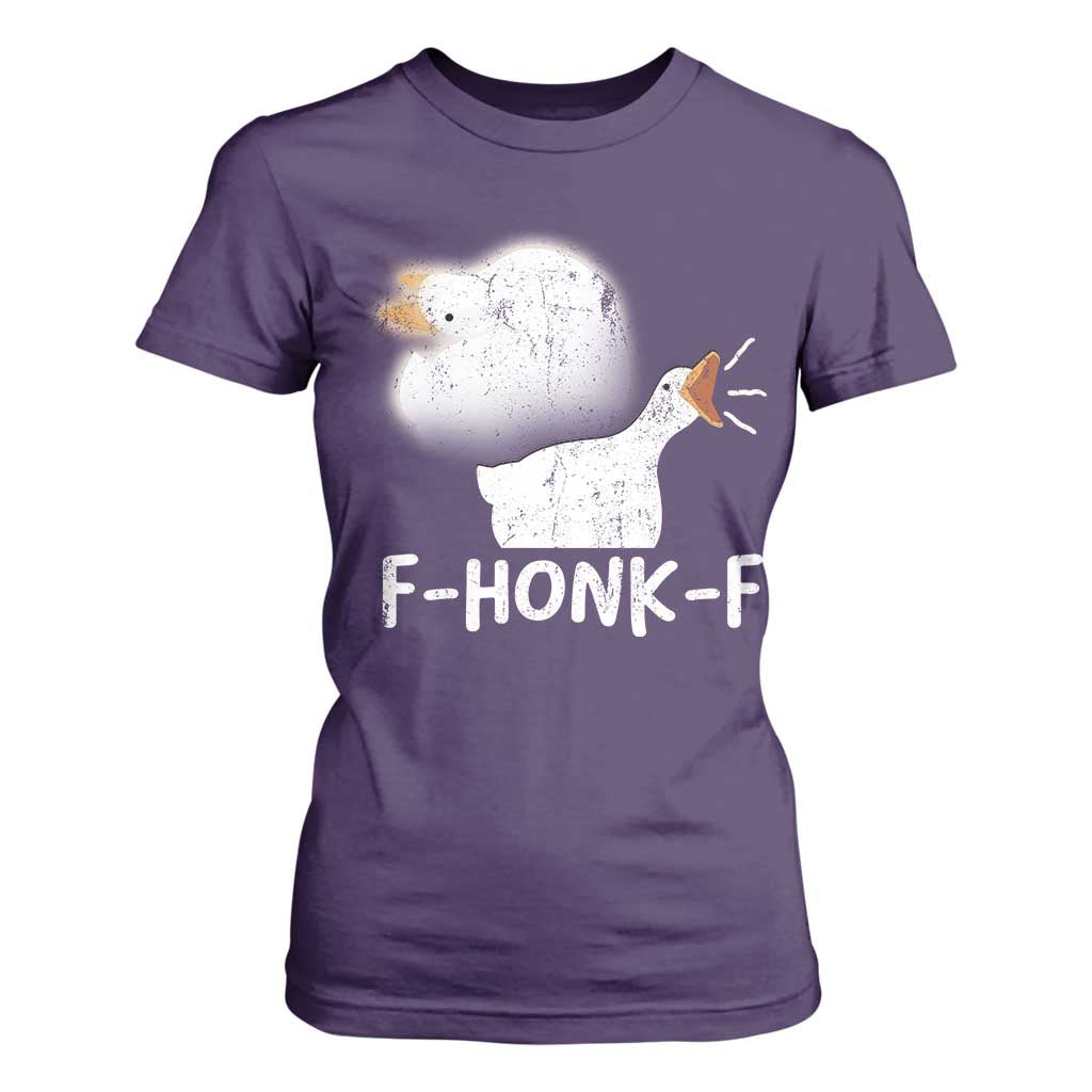Silly Goose Meme T Shirt For Women Retro F-Honk-F Funny Farm Animal TS10 Purple Print Your Wear