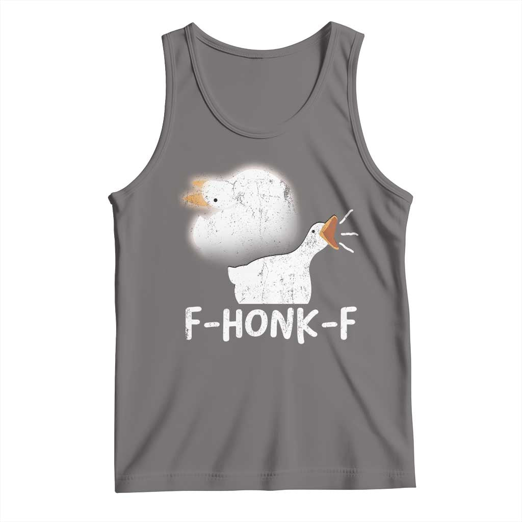 Silly Goose Meme Tank Top Retro F-Honk-F Funny Farm Animal TS10 Deep Heather Print Your Wear