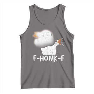 Silly Goose Meme Tank Top Retro F-Honk-F Funny Farm Animal TS10 Deep Heather Print Your Wear