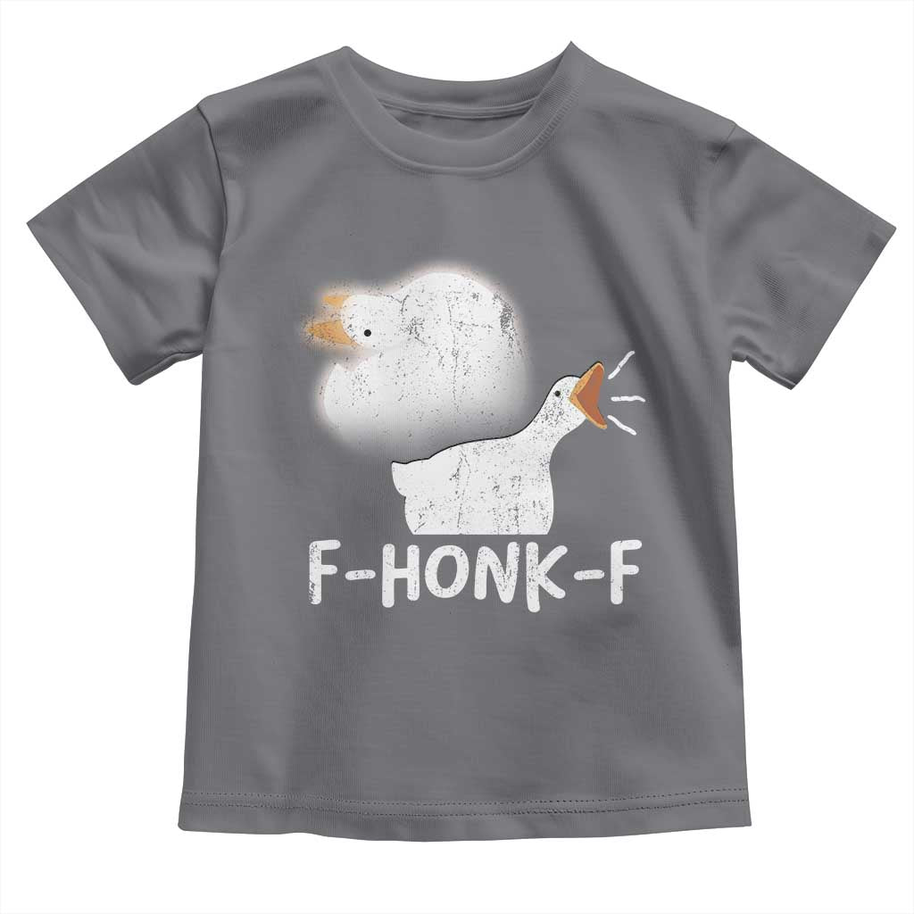 Silly Goose Meme Toddler T Shirt Retro F-Honk-F Funny Farm Animal TS10 Charcoal Print Your Wear