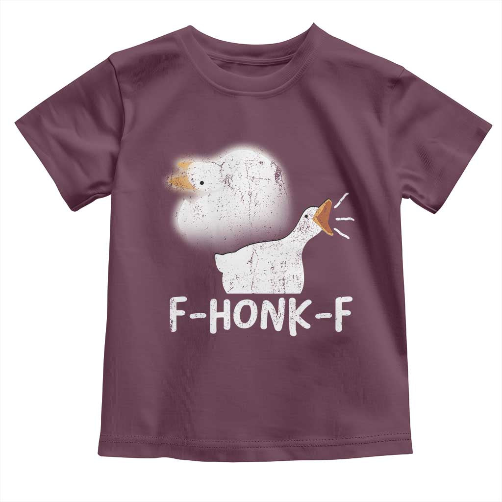 Silly Goose Meme Toddler T Shirt Retro F-Honk-F Funny Farm Animal TS10 Maroon Print Your Wear