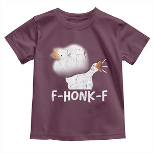 Silly Goose Meme Toddler T Shirt Retro F-Honk-F Funny Farm Animal TS10 Maroon Print Your Wear