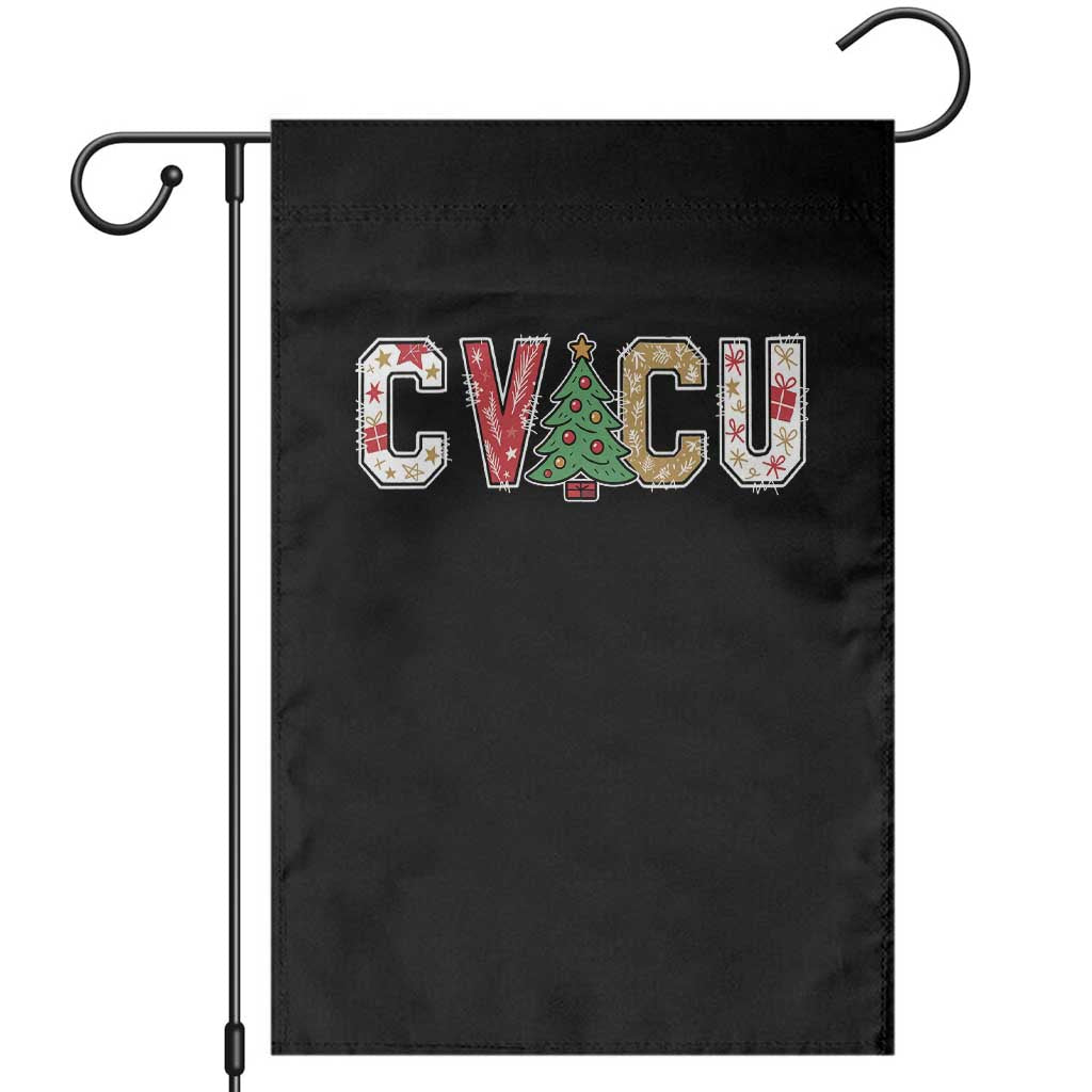 Christmas CVICU Nurse Garden Flag Cardiovascular Intensive Care Unit Cardiac Nurse TS10 Black Print Your Wear