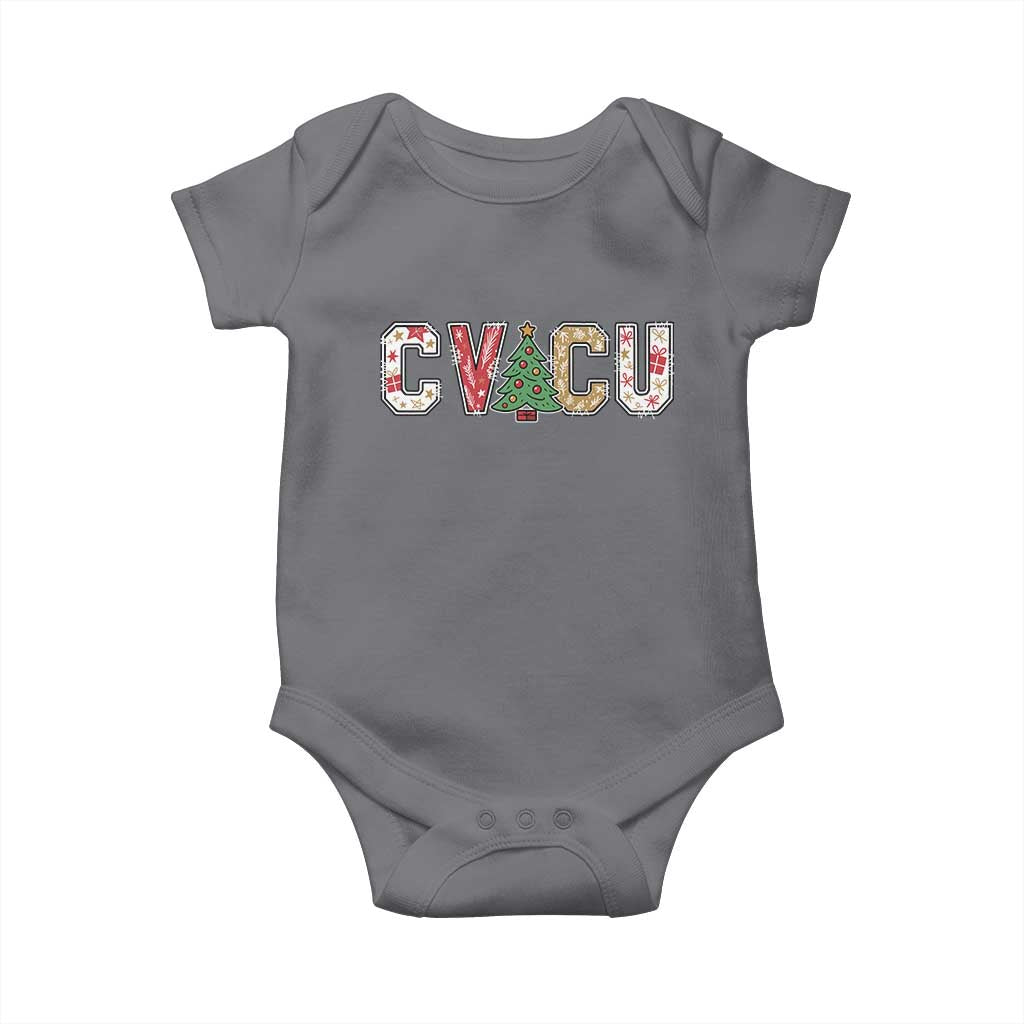 Christmas CVICU Nurse Baby Onesie Cardiovascular Intensive Care Unit Cardiac Nurse TS10 Charcoal Print Your Wear