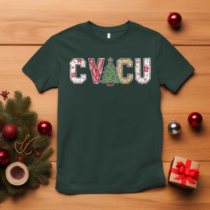 Christmas CVICU Nurse T Shirt Cardiovascular Intensive Care Unit Cardiac Nurse TS10 Dark Forest Green Print Your Wear