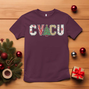 Christmas CVICU Nurse T Shirt Cardiovascular Intensive Care Unit Cardiac Nurse TS10 Maroon Print Your Wear