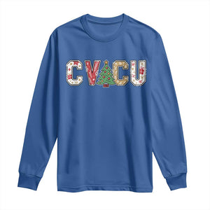 Christmas CVICU Nurse Long Sleeve Shirt Cardiovascular Intensive Care Unit Cardiac Nurse TS10 Royal Blue Print Your Wear