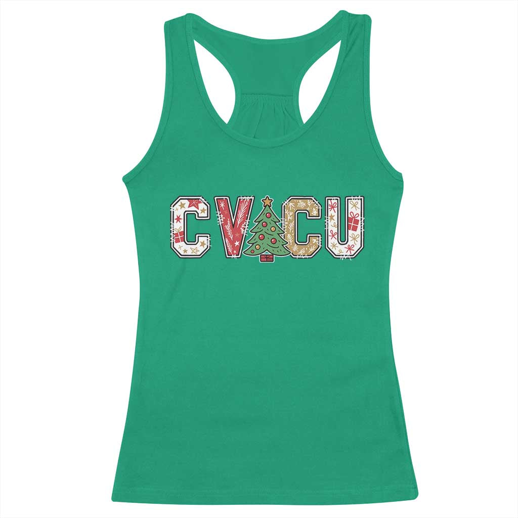 Christmas CVICU Nurse Racerback Tank Top Cardiovascular Intensive Care Unit Cardiac Nurse TS10 Irish Green Print Your Wear