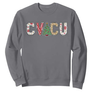 Christmas CVICU Nurse Sweatshirt Cardiovascular Intensive Care Unit Cardiac Nurse TS10 Charcoal Print Your Wear