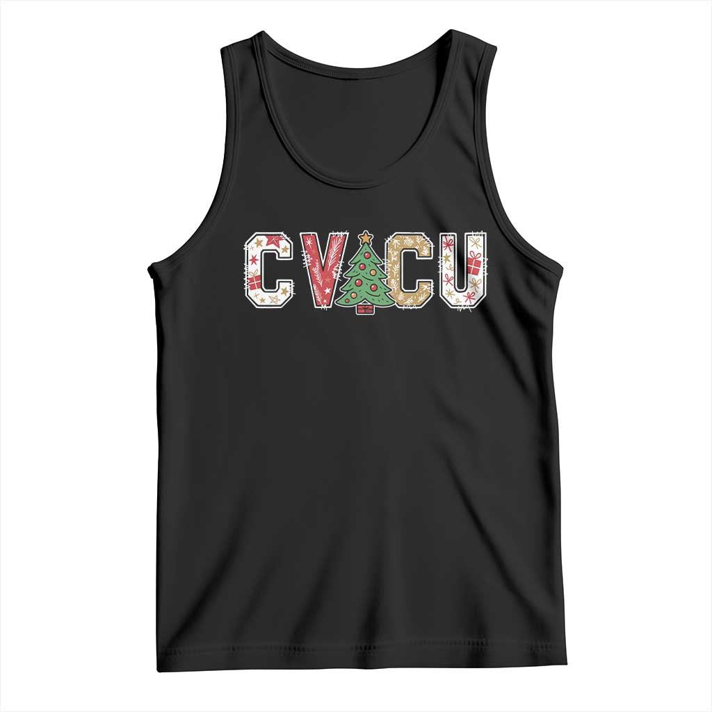 Christmas CVICU Nurse Tank Top Cardiovascular Intensive Care Unit Cardiac Nurse TS10 Black Print Your Wear