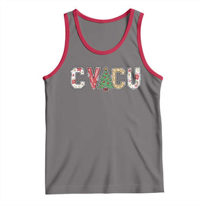 Christmas CVICU Nurse Tank Top Cardiovascular Intensive Care Unit Cardiac Nurse TS10 Deep Heather Red Print Your Wear