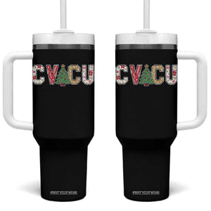 Christmas CVICU Nurse Tumbler With Handle Cardiovascular Intensive Care Unit Cardiac Nurse TS10 One Size: 40 oz Black Print Your Wear