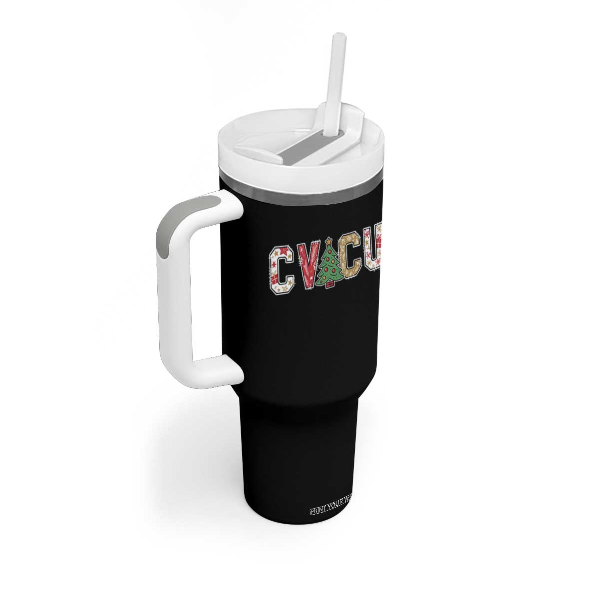 Christmas CVICU Nurse Tumbler With Handle Cardiovascular Intensive Care Unit Cardiac Nurse TS10 Print Your Wear