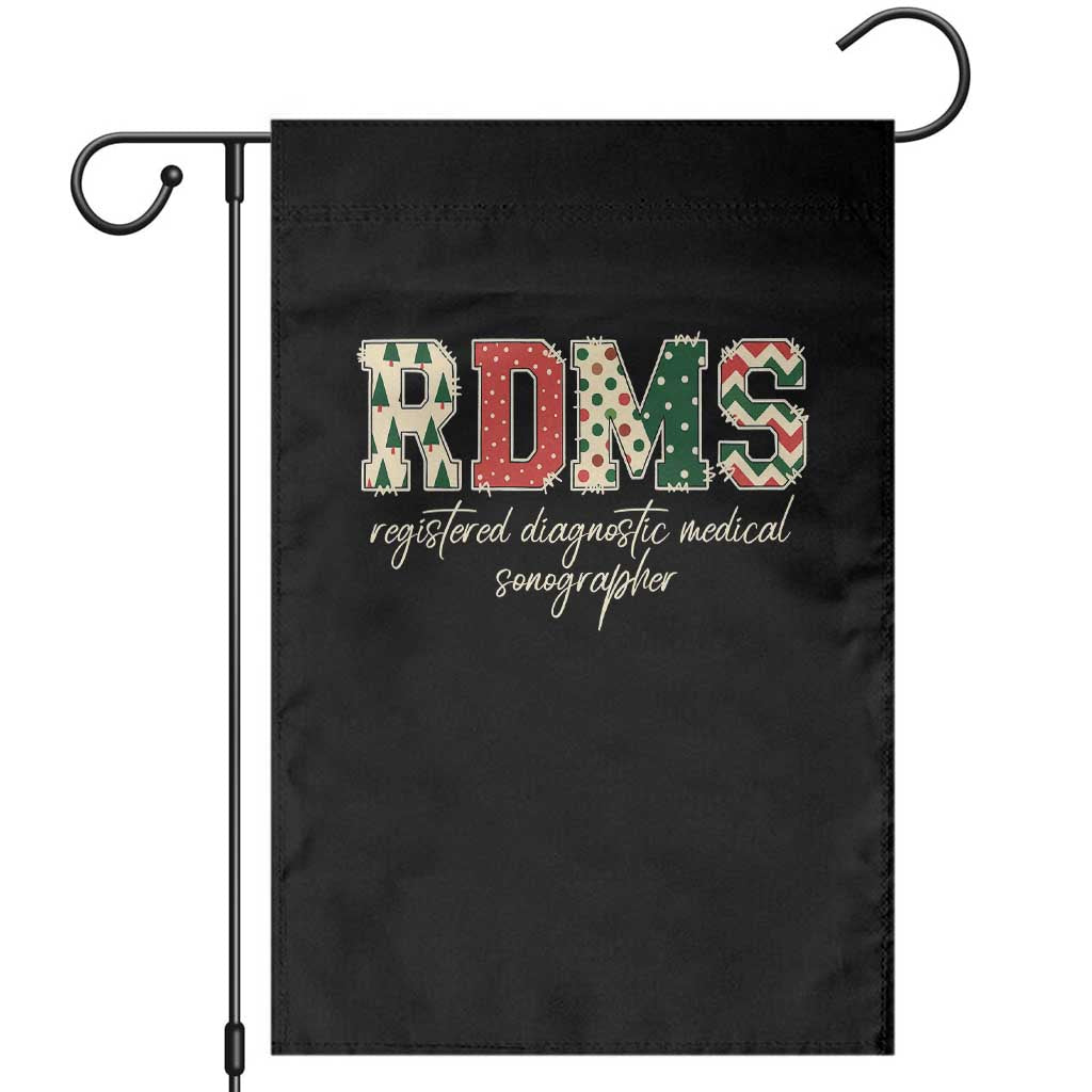 Sonographer Christmas Garden Flag RDMS Ultrasound Tech Technologist Gift TS10 Black Print Your Wear