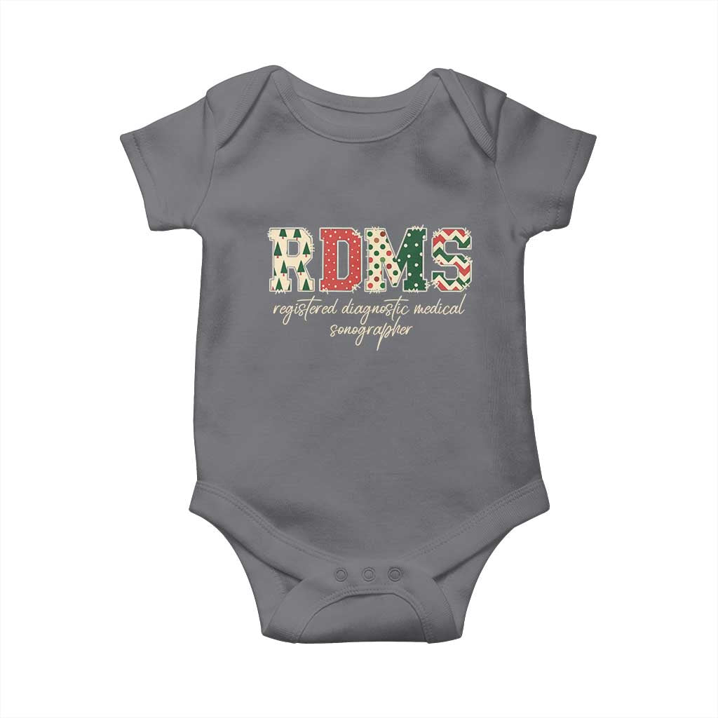 Sonographer Christmas Baby Onesie RDMS Ultrasound Tech Technologist Gift TS10 Charcoal Print Your Wear