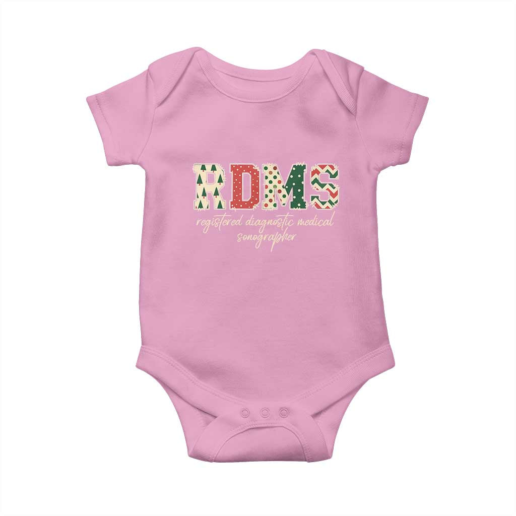 Sonographer Christmas Baby Onesie RDMS Ultrasound Tech Technologist Gift TS10 Light Pink Print Your Wear