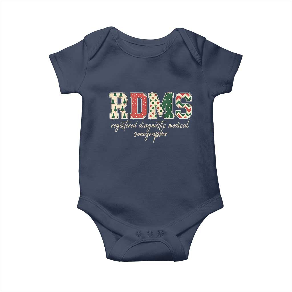 Sonographer Christmas Baby Onesie RDMS Ultrasound Tech Technologist Gift TS10 Navy Print Your Wear