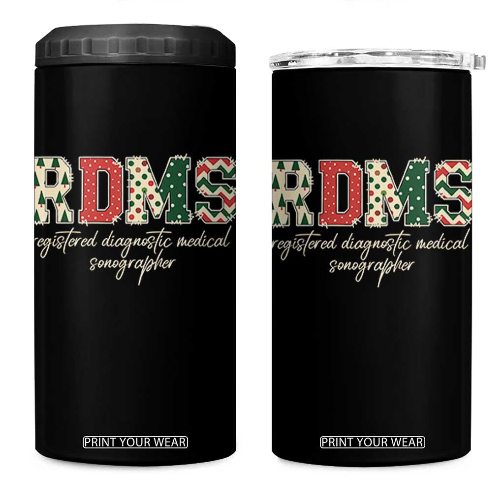 Sonographer Christmas 4 in 1 Can Cooler Tumbler RDMS Ultrasound Tech Technologist Gift TS10 One Size: 16 oz Black Print Your Wear