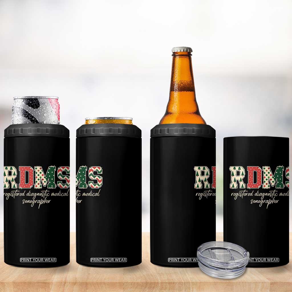 Sonographer Christmas 4 in 1 Can Cooler Tumbler RDMS Ultrasound Tech Technologist Gift - Print Your Wear