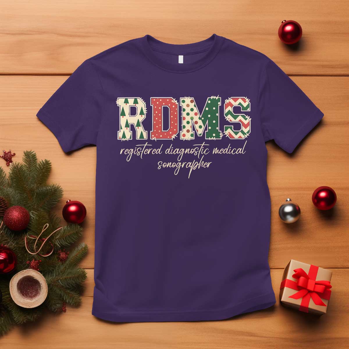 Sonographer Christmas T Shirt RDMS Ultrasound Tech Technologist Gift TS10 Purple Print Your Wear