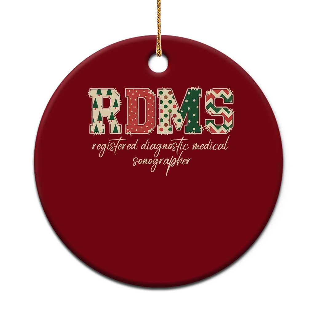 Sonographer Christmas Ceramic Ornament RDMS Ultrasound Tech Technologist Gift TS10 1pc Red Print Your Wear