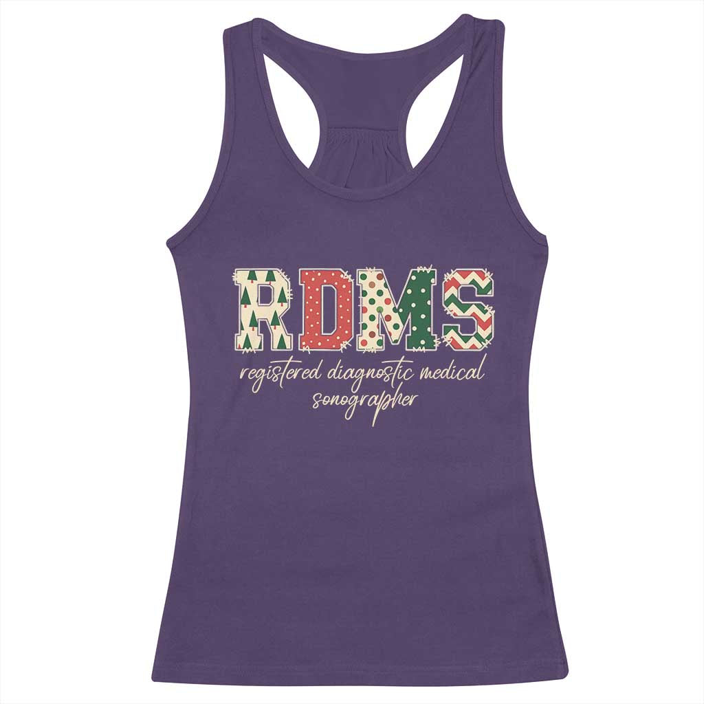 Sonographer Christmas Racerback Tank Top RDMS Ultrasound Tech Technologist Gift TS10 Purple Print Your Wear