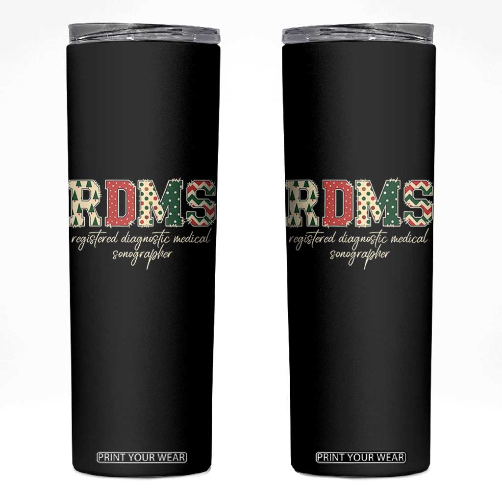 Sonographer Christmas Skinny Tumbler RDMS Ultrasound Tech Technologist Gift TS10 Black Print Your Wear