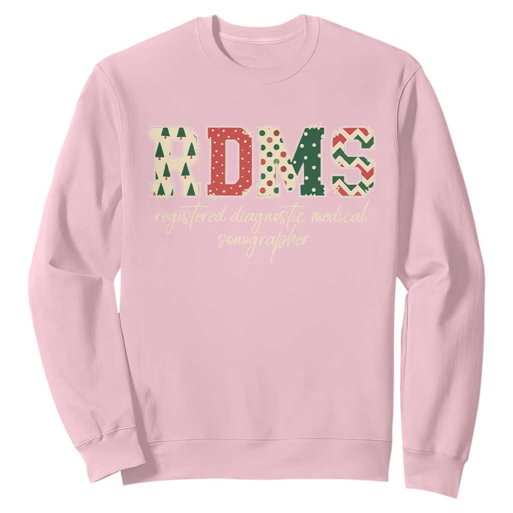 Sonographer Christmas Sweatshirt RDMS Ultrasound Tech Technologist Gift TS10 Light Pink Print Your Wear