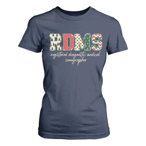 Sonographer Christmas T Shirt For Women RDMS Ultrasound Tech Technologist Gift TS10 Navy Print Your Wear