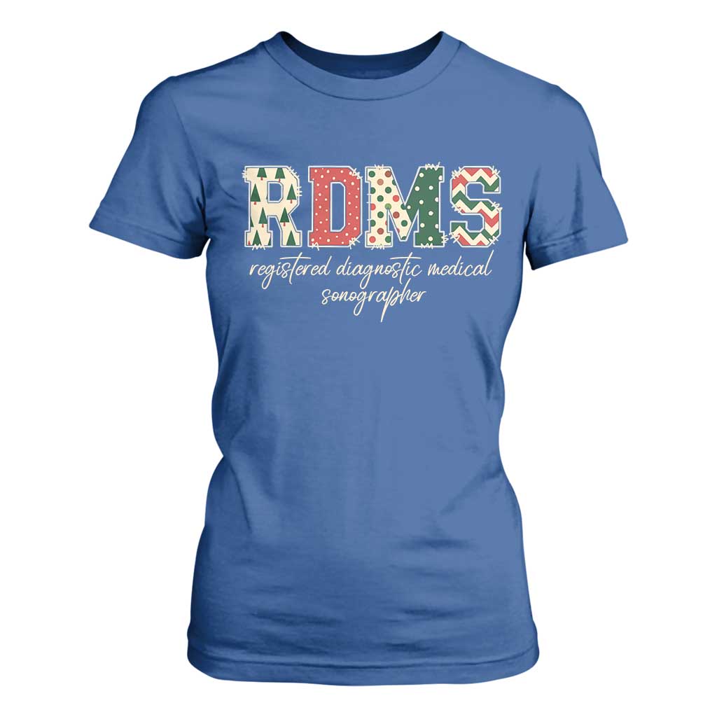 Sonographer Christmas T Shirt For Women RDMS Ultrasound Tech Technologist Gift TS10 Royal Blue Print Your Wear