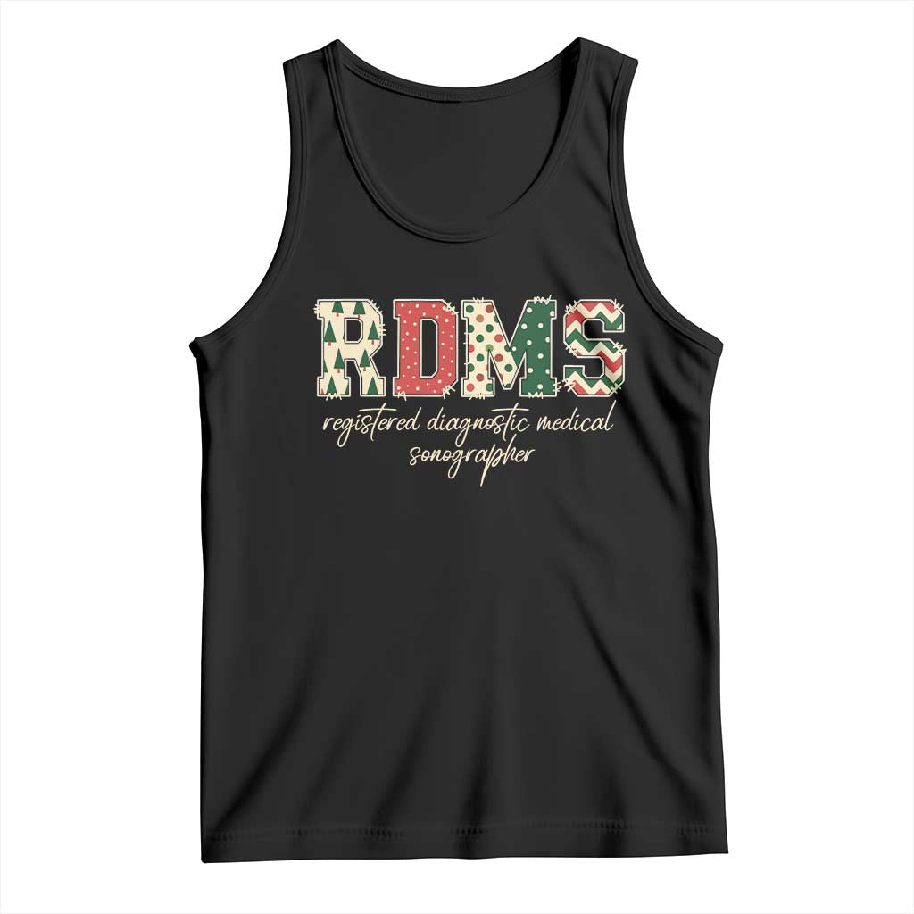 Sonographer Christmas Tank Top RDMS Ultrasound Tech Technologist Gift TS10 Black Print Your Wear