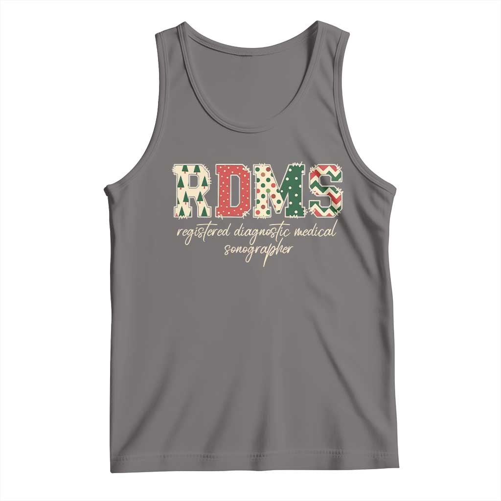 Sonographer Christmas Tank Top RDMS Ultrasound Tech Technologist Gift TS10 Deep Heather Print Your Wear