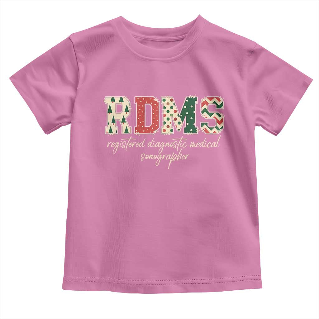 Sonographer Christmas Toddler T Shirt RDMS Ultrasound Tech Technologist Gift TS10 Azalea Print Your Wear