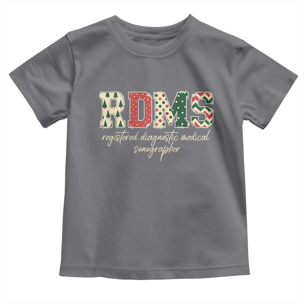 Sonographer Christmas Toddler T Shirt RDMS Ultrasound Tech Technologist Gift TS10 Charcoal Print Your Wear