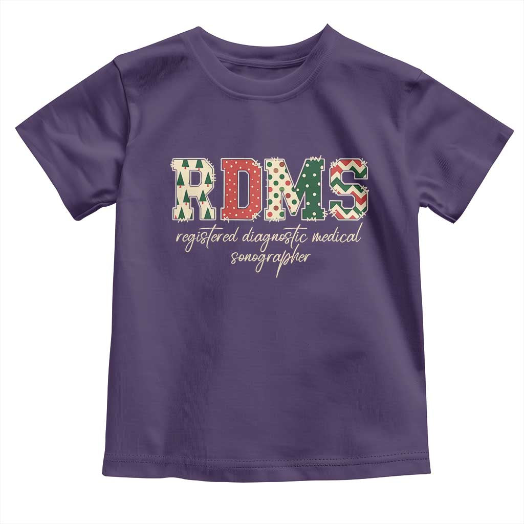 Sonographer Christmas Toddler T Shirt RDMS Ultrasound Tech Technologist Gift TS10 Purple Print Your Wear