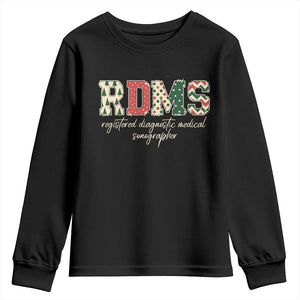 Sonographer Christmas Youth Sweatshirt RDMS Ultrasound Tech Technologist Gift TS10 Black Print Your Wear