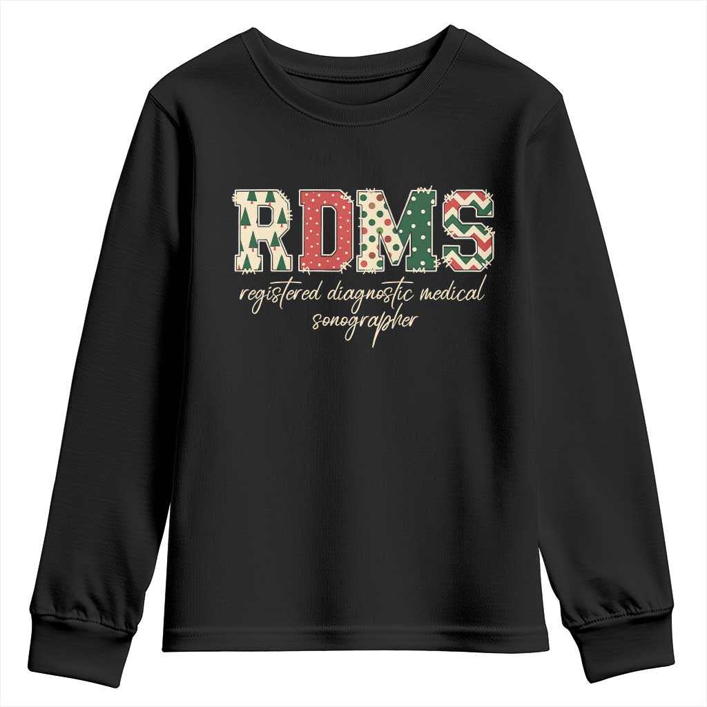 Sonographer Christmas Youth Sweatshirt RDMS Ultrasound Tech Technologist Gift - Print Your Wear