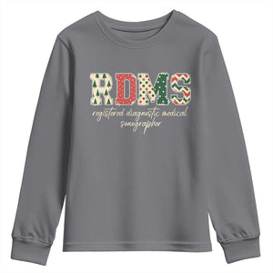 Sonographer Christmas Youth Sweatshirt RDMS Ultrasound Tech Technologist Gift TS10 Charcoal Print Your Wear